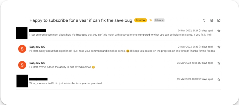 Supermeme.ai product team fixing bugs and shipping improvements