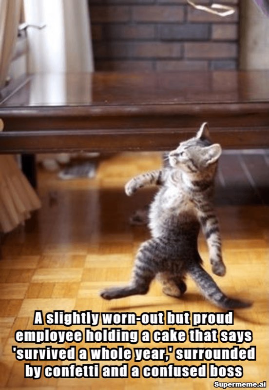 funny 1 year work anniversary meme 5