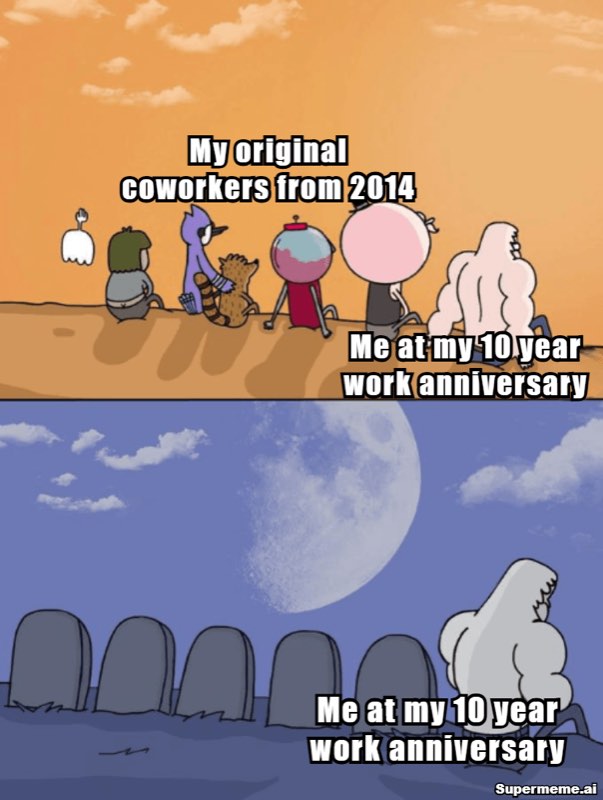 funny 10 year work anniversary meme 12