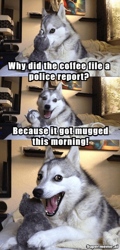 good morning meme — The group chat’s designated dad-joke correspondent, reporting for morning duty.