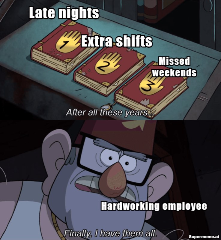 funny hard work meme 7